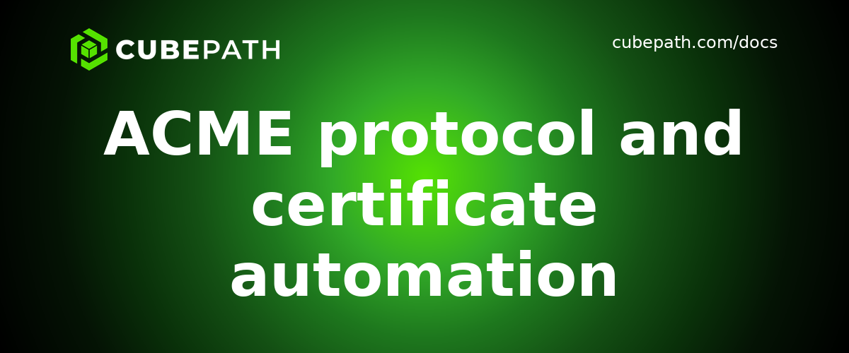 ACME protocol and certificate automation