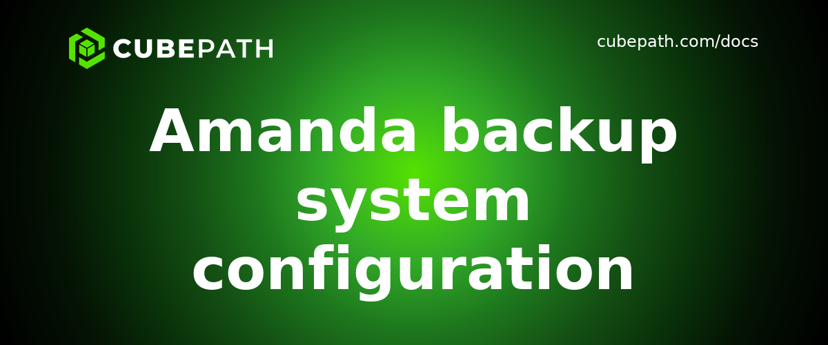 Amanda backup system configuration