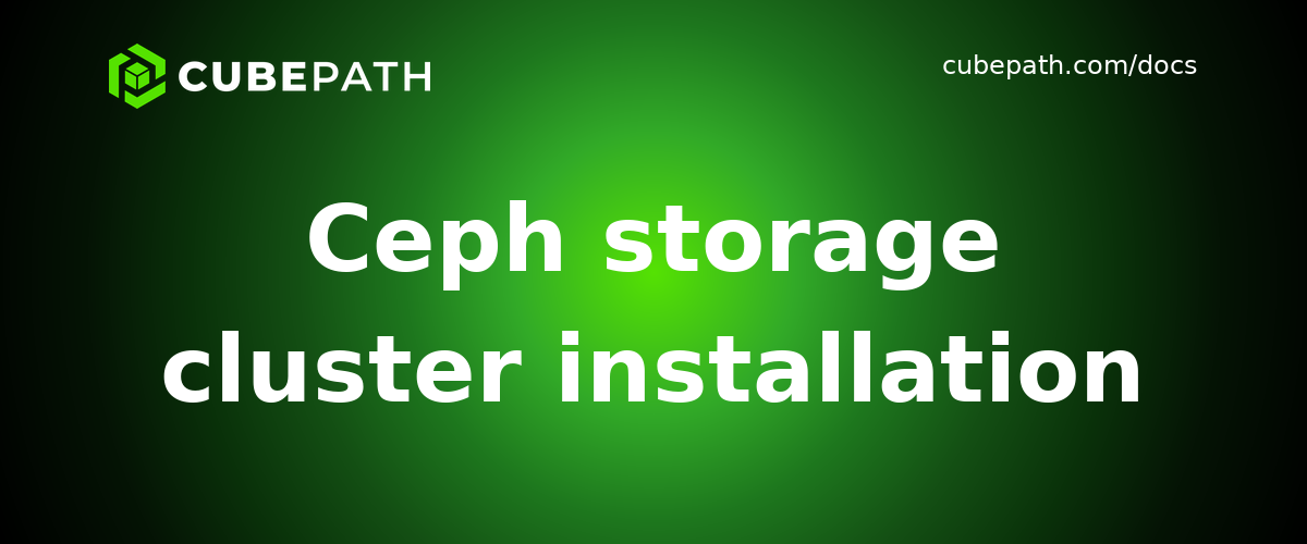 Ceph storage cluster installation