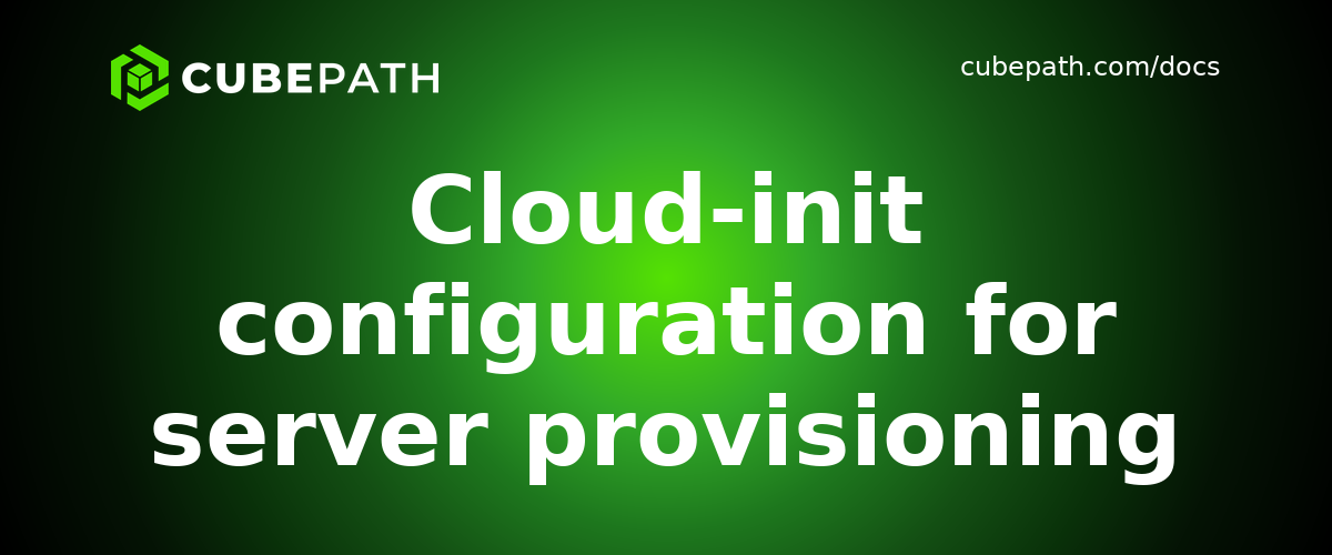 Cloud-init configuration for server provisioning