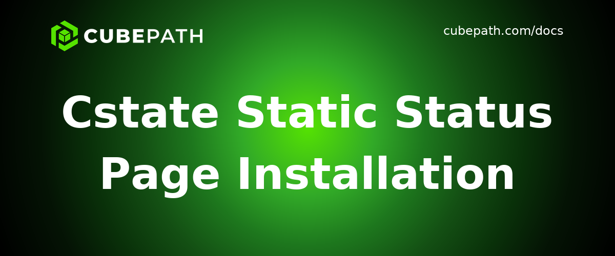 Cstate Static Status Page Installation