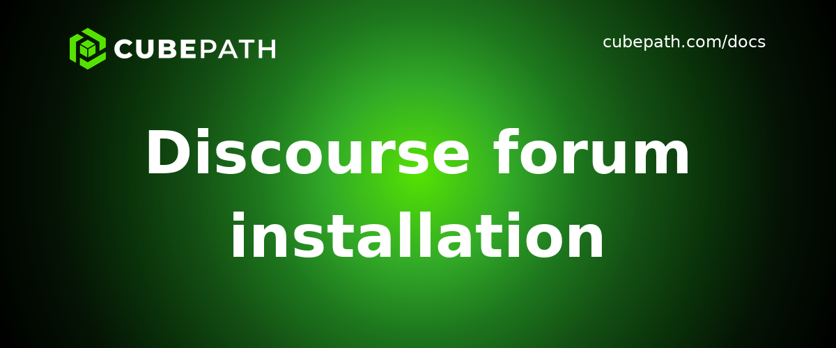 Discourse forum installation