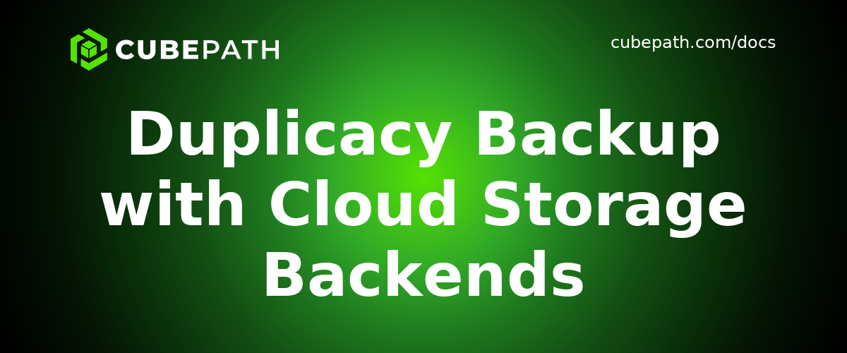 Duplicacy Backup with Cloud Storage Backends