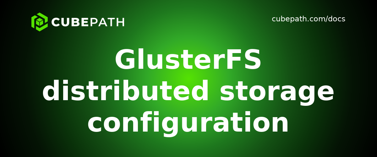 GlusterFS distributed storage configuration