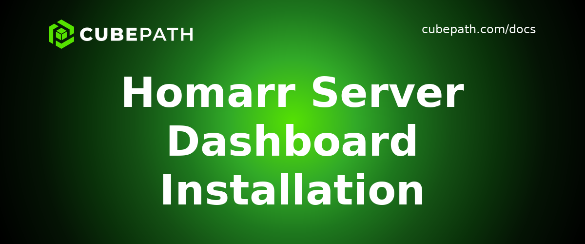 Homarr Server Dashboard Installation