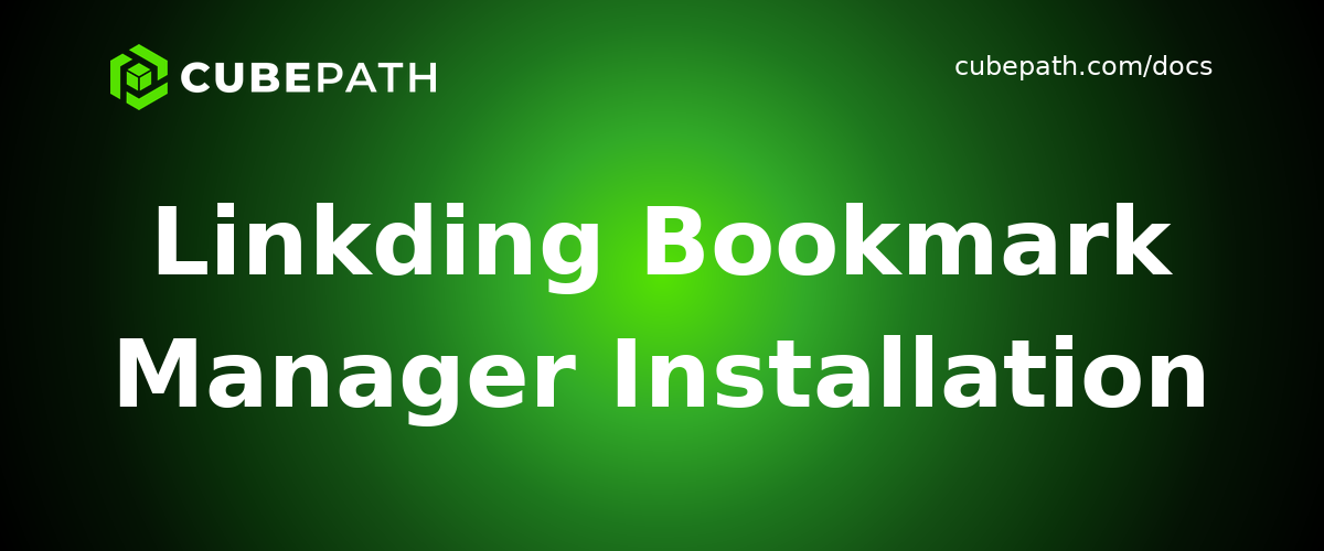 Linkding Bookmark Manager Installation