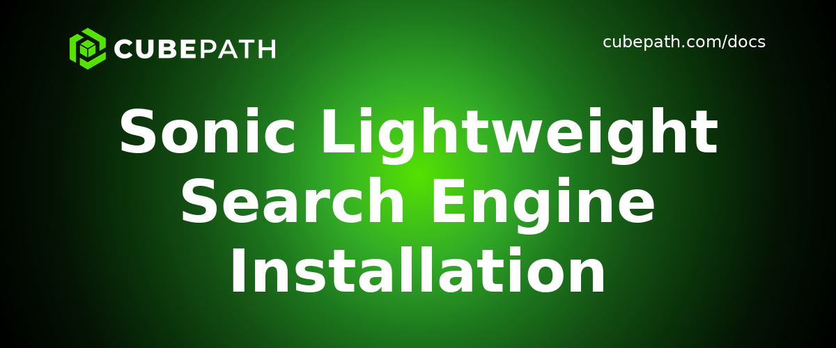 Sonic Lightweight Search Engine Installation