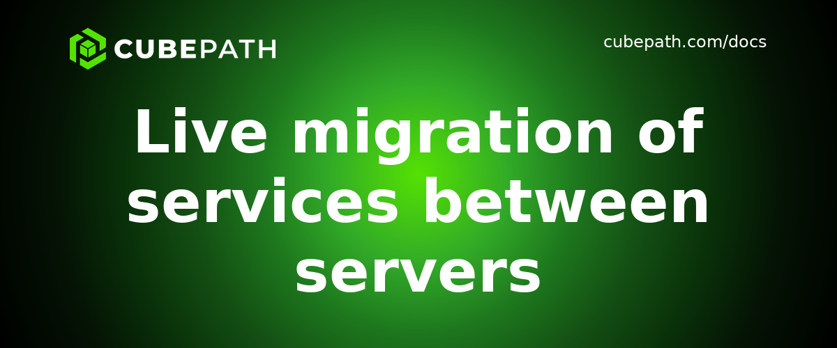 Live migration of services between servers