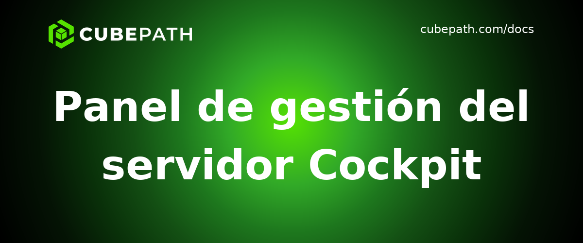 Panel de gestión del servidor Cockpit