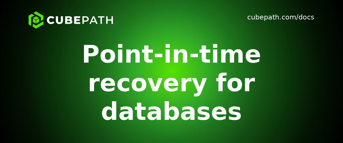 Point-in-time recovery for databases